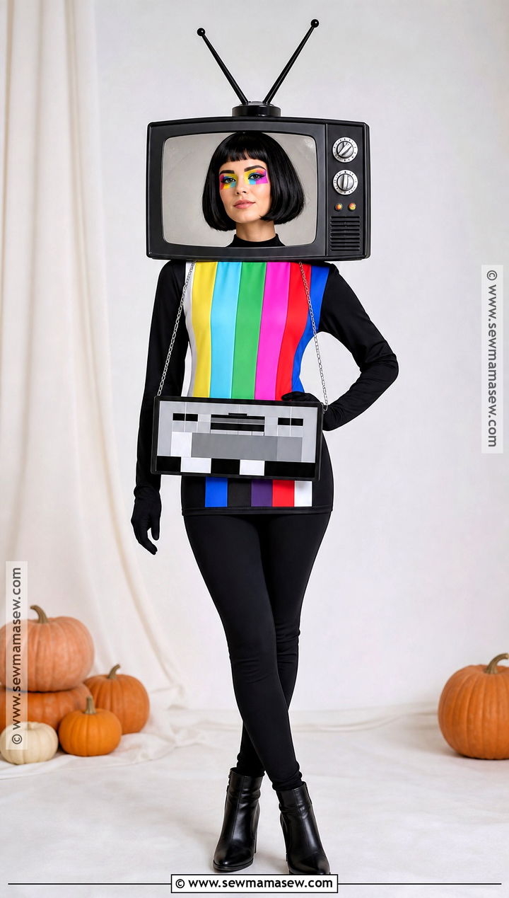 Analog TV Test Pattern Costume - 50 niche halloween costumes