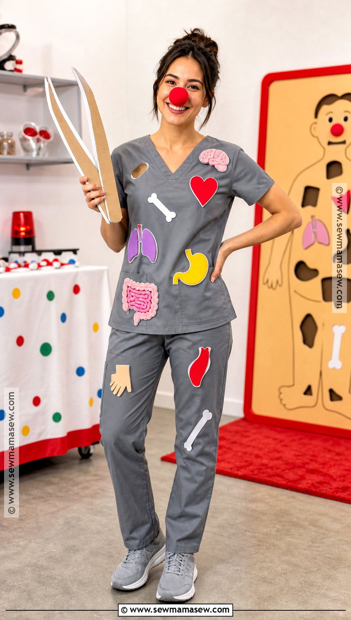 Anatomy Game Costume With Gray Scrubs - 30 scrubs halloween costume ideas