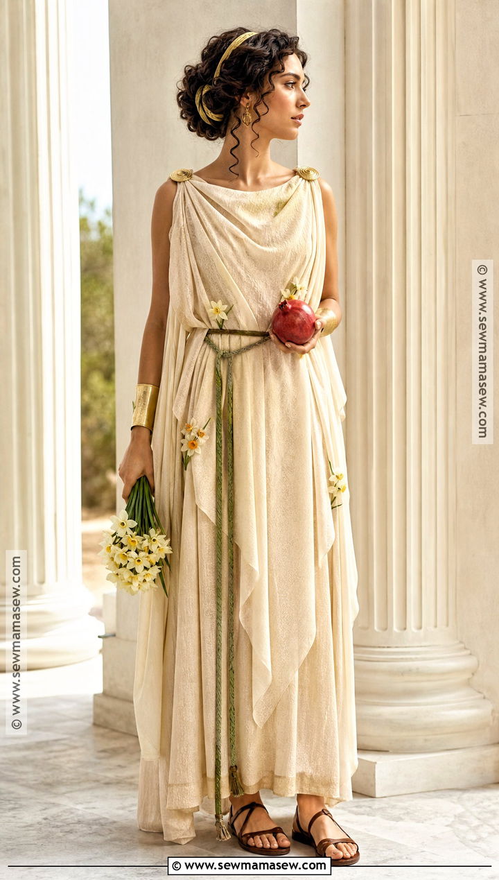 Ancient Greek Peplos Persephone Costume - 40 Persephone Costume Ideas