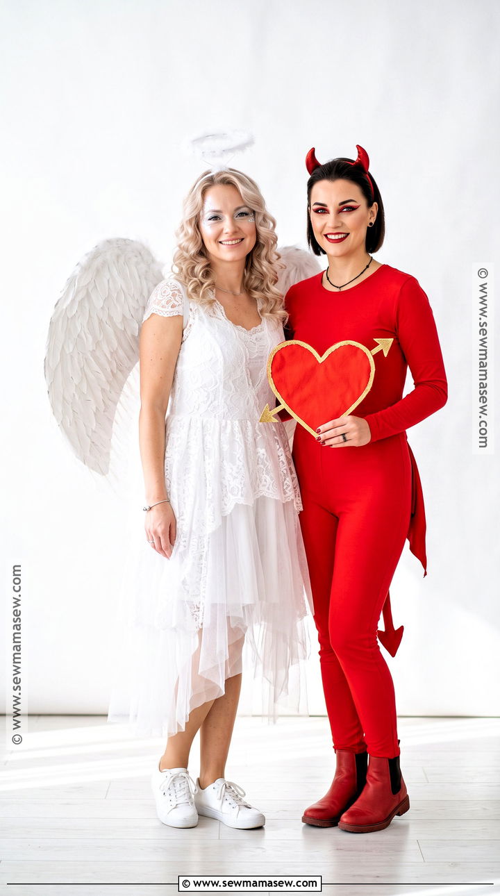 Angel And Devil Costume - 50 couples halloween costume ideas