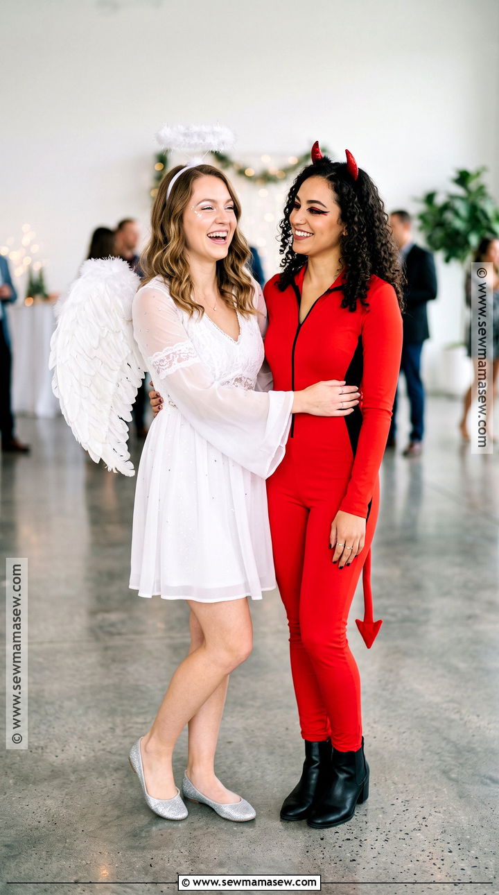 Angel And Devil Costume - 35 best friends halloween costumes