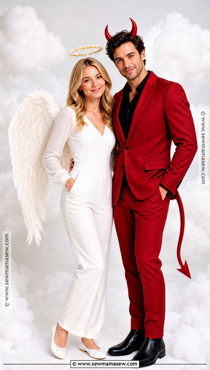 Angel And Devil Couple Costume - 45 halloween costumes for couples