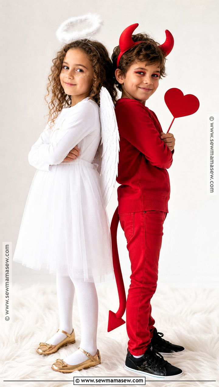 Angel And Devil Sibling Costume - 40 sibling halloween costumes