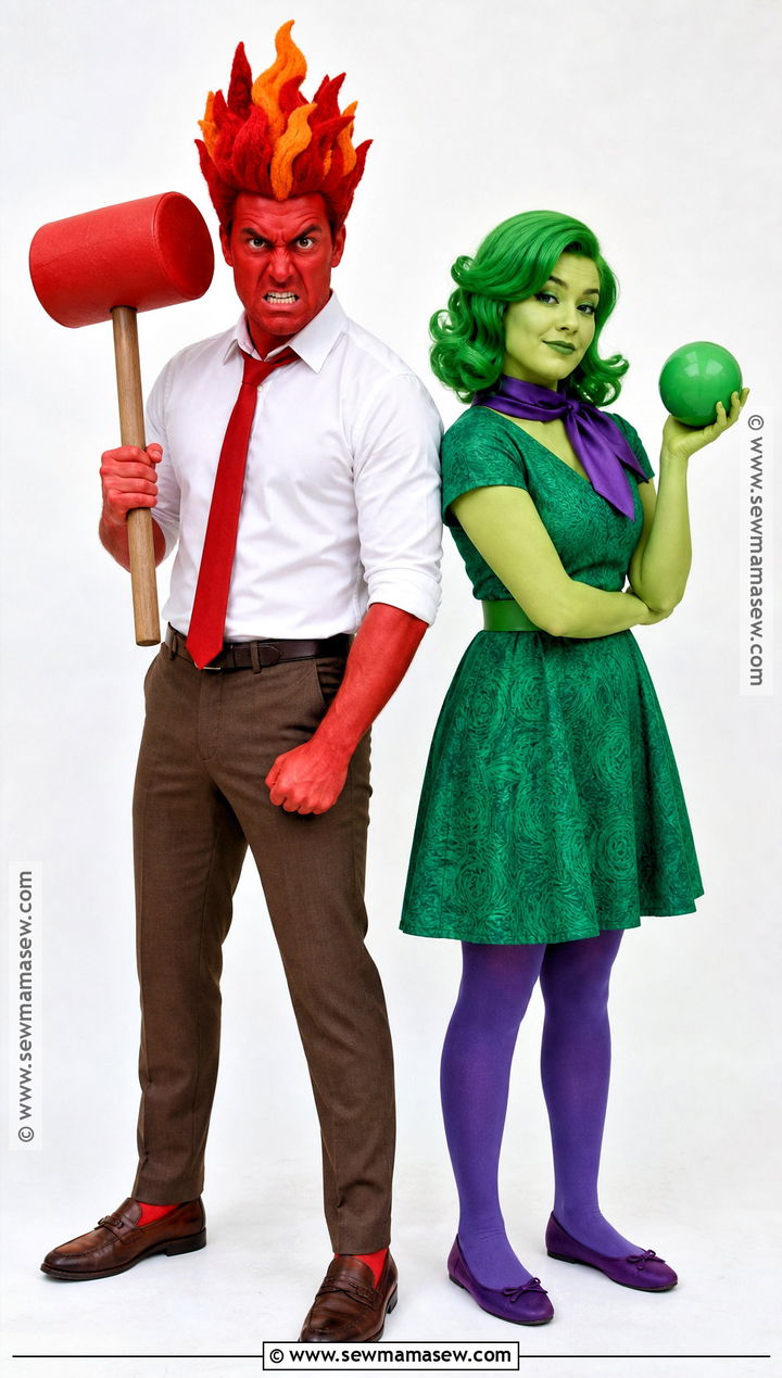 Anger And Disgust Duo Cosplay - 35 inside out cosplay ideas
