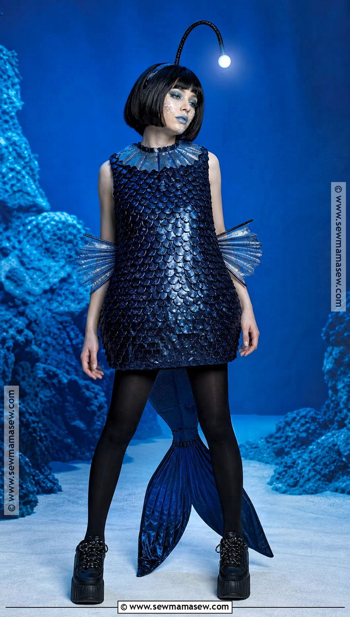 Anglerfish Costume With Glowing Headpiece - 30 under the sea costumes for women