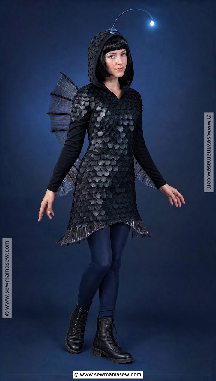 Anglerfish Costume With Glowing Headpiece - 30 Fish Costume Ideas for Women