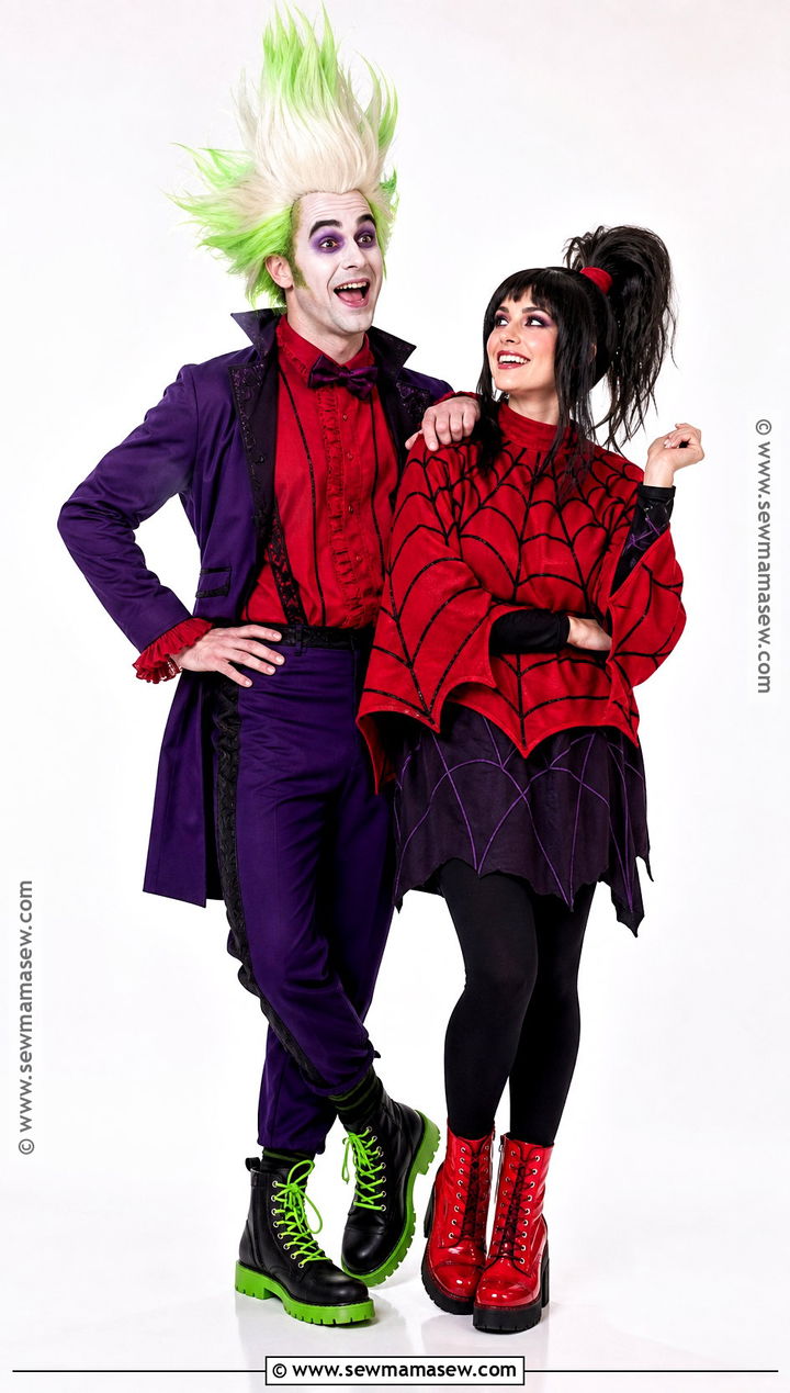 Animated Beetlejuice And Lydia Costume - 30 beetlejuice couple costume ideas