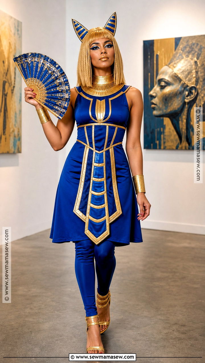 Ankha Cosplay With Blue Dress - 30 animal crossing cosplay ideas