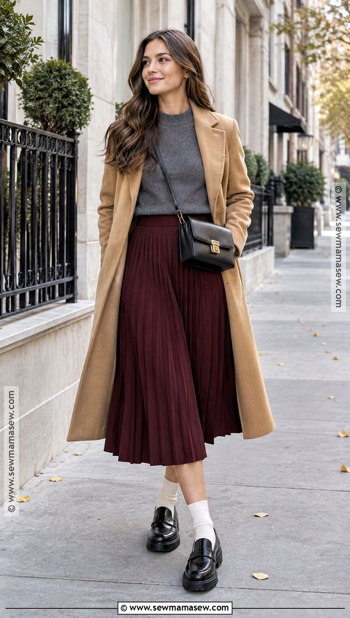 Ankle Socks With Loafers And Skirt Outfit - 15 Fall 2026 Accessories Trends