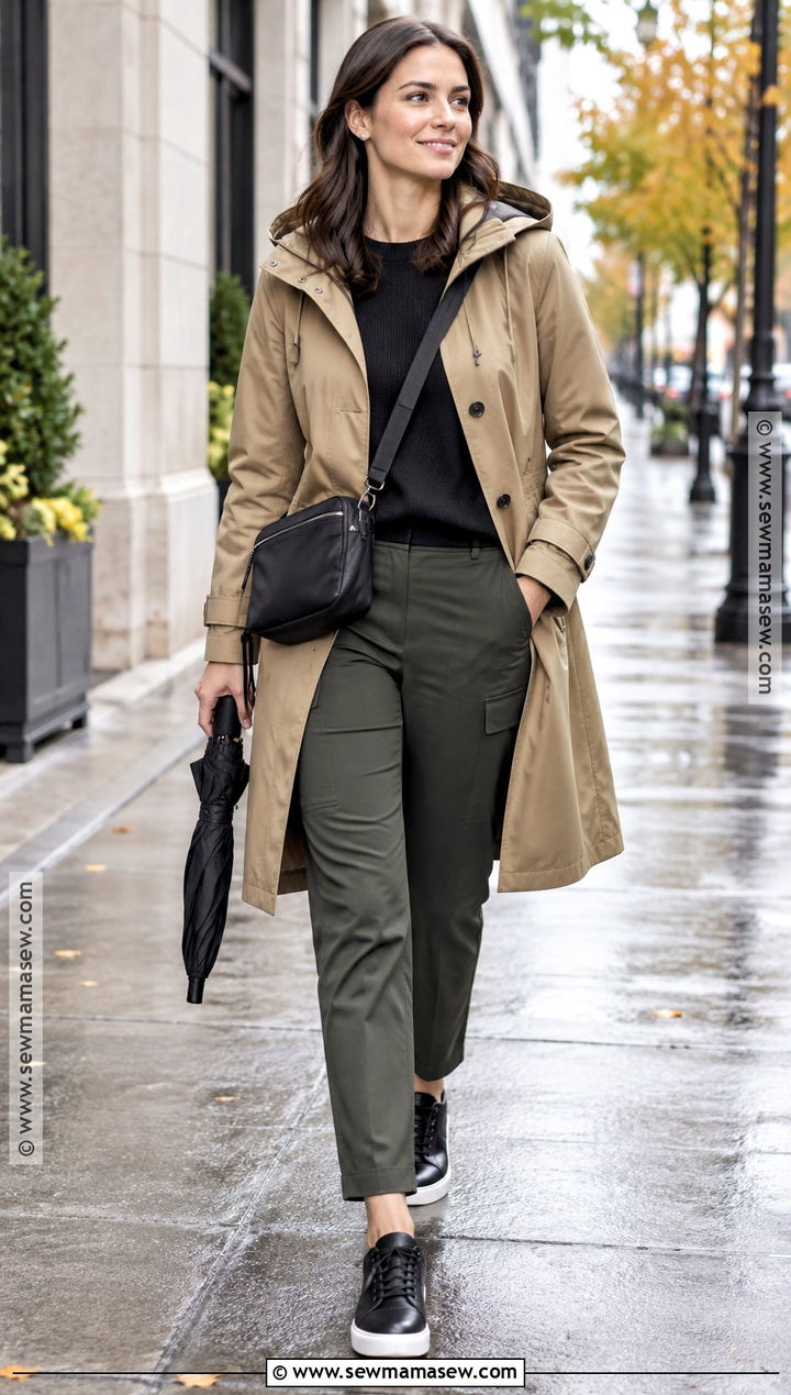 Ann Taylor Hooded Trench Coat Outfit - 15 ann taylor fall coats