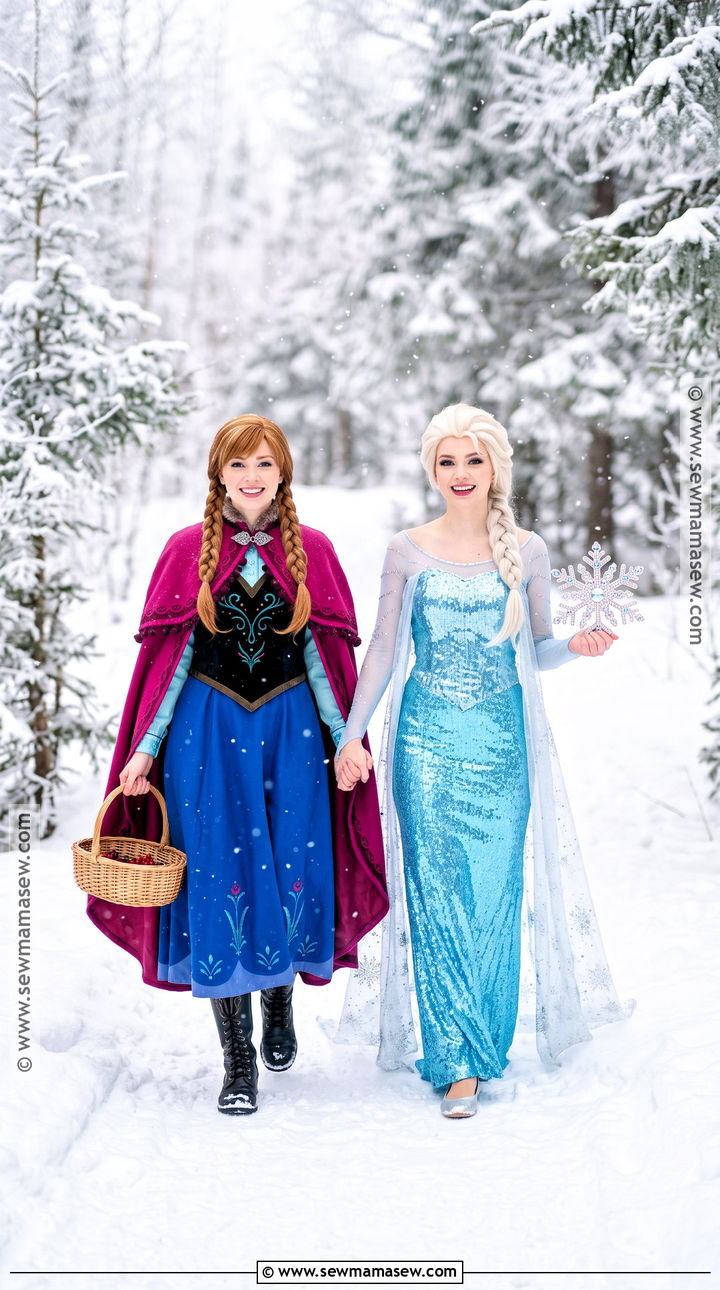 Anna And Elsa Costume - 35 female duo costumes
