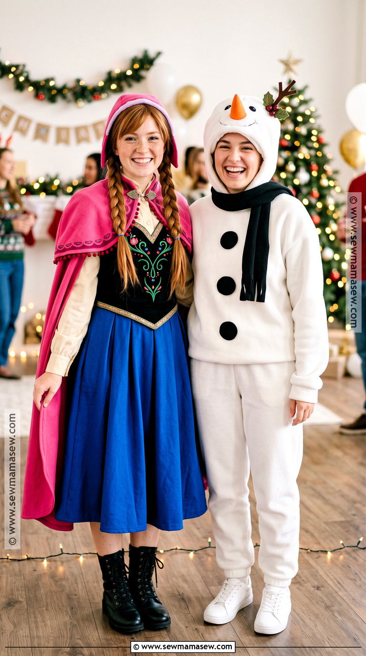 Anna And Olaf Duo Costume - 30 anna halloween costume ideas