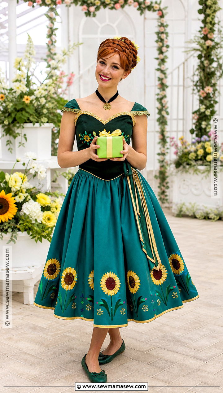Anna Birthday Costume With Sunflower Skirt - 30 anna halloween costume ideas