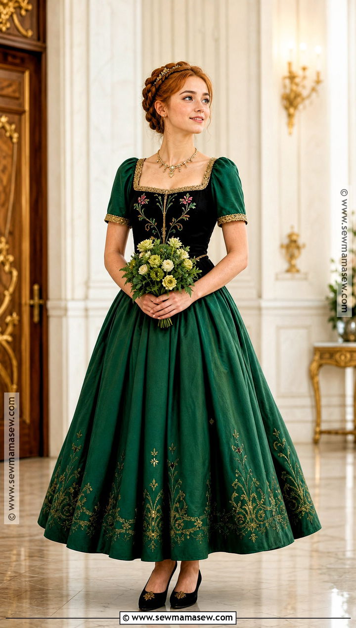 Anna Coronation Costume With Green Dress - 40 anna frozen costume ideas