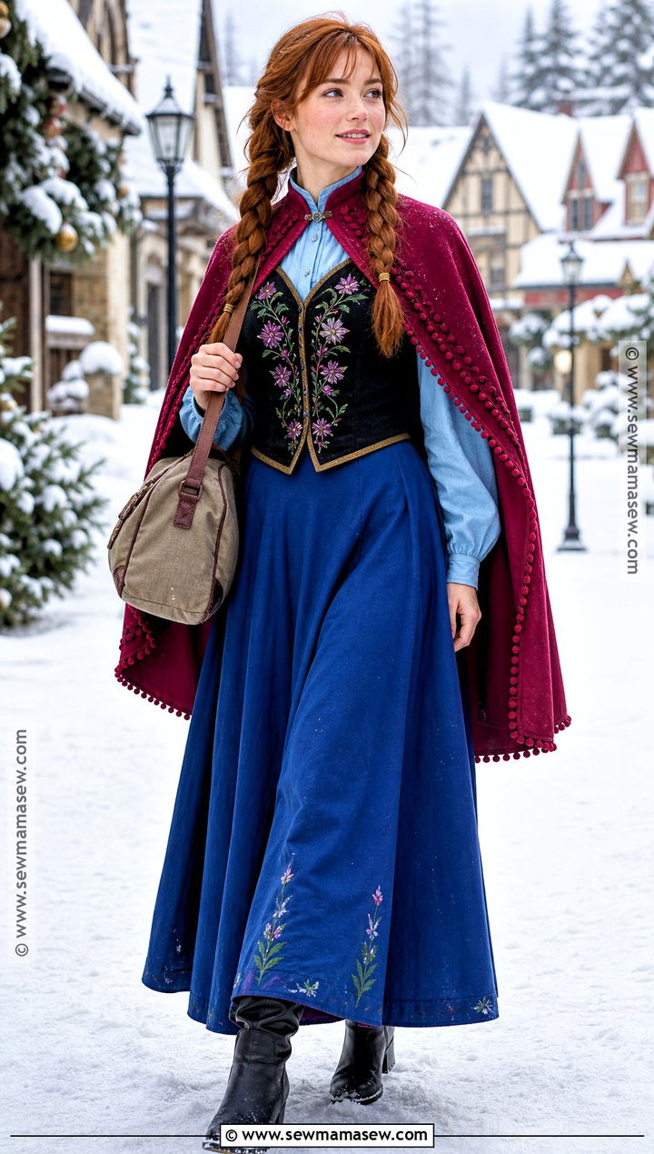 Anna Costume With Black Vest - 30 Simple Disney Costumes