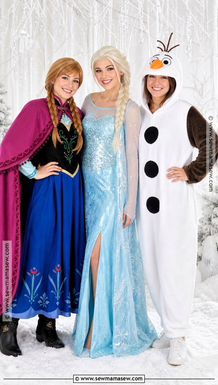Anna Elsa And Olaf Costume - 30 trio disney costumes
