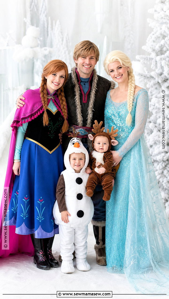 Anna Family Costume With Ice Kingdom Characters - 30 anna halloween costume ideas