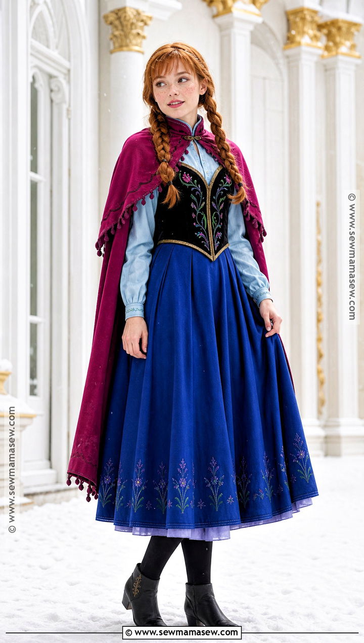Anna Princess Costume With Braided Red Hair - 40 red hair costume ideas
