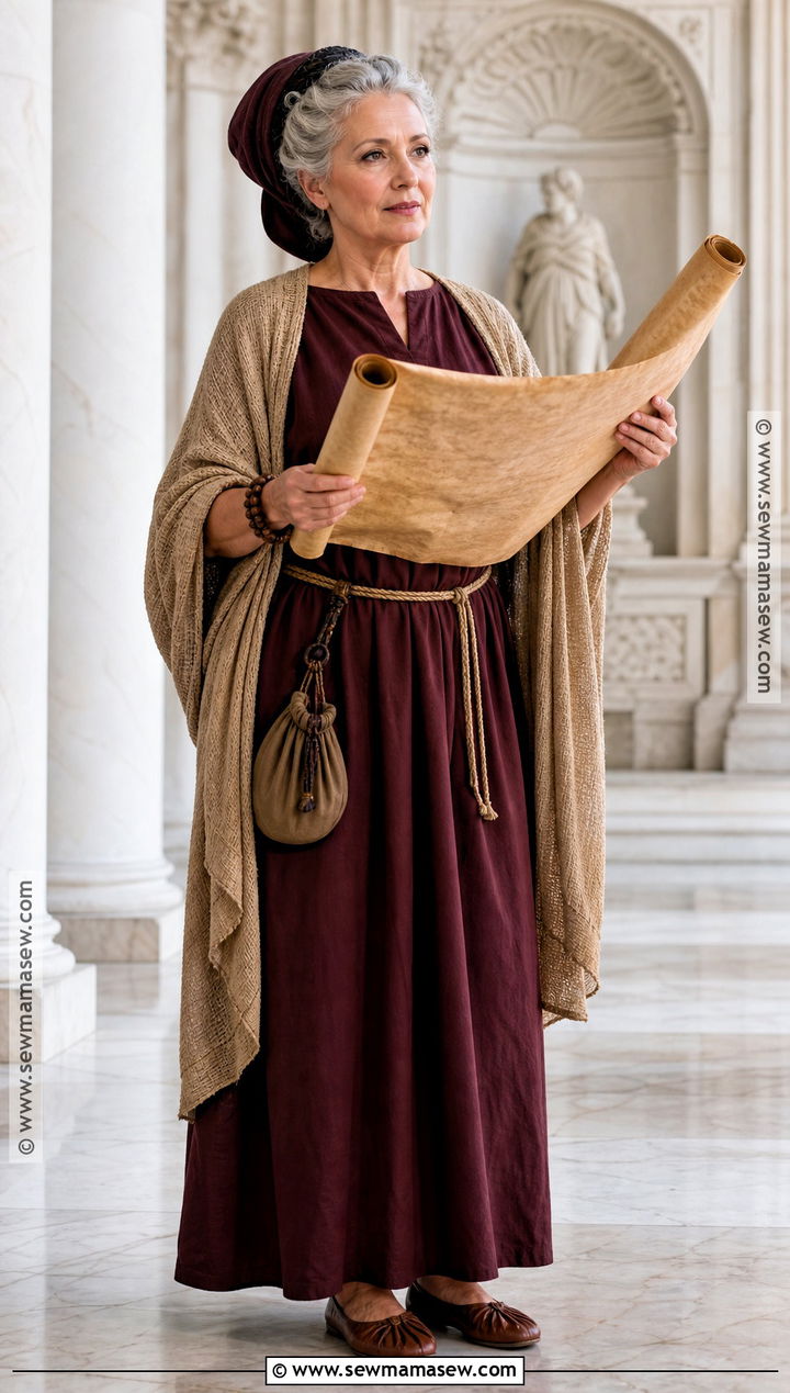 Anna The Prophetess Costume With Scroll - 30 Biblical Costumes for Women