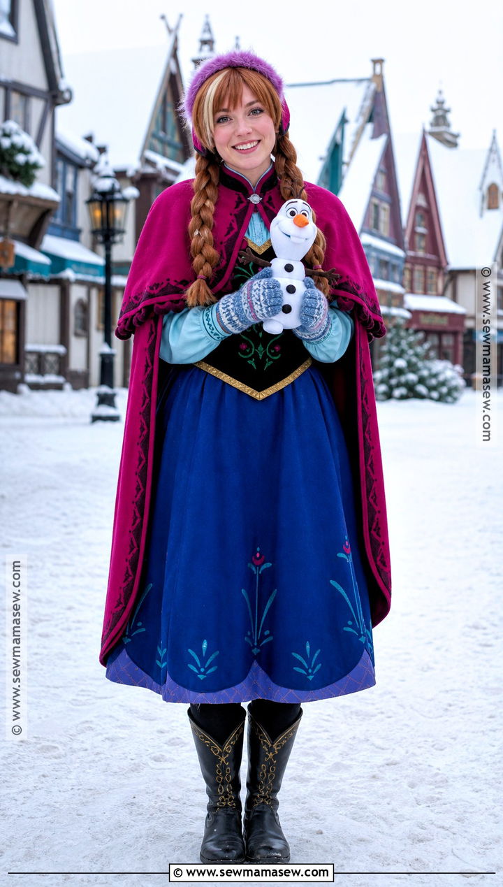 Anna Winter Travel Cosplay - 30 disney princess cosplay ideas