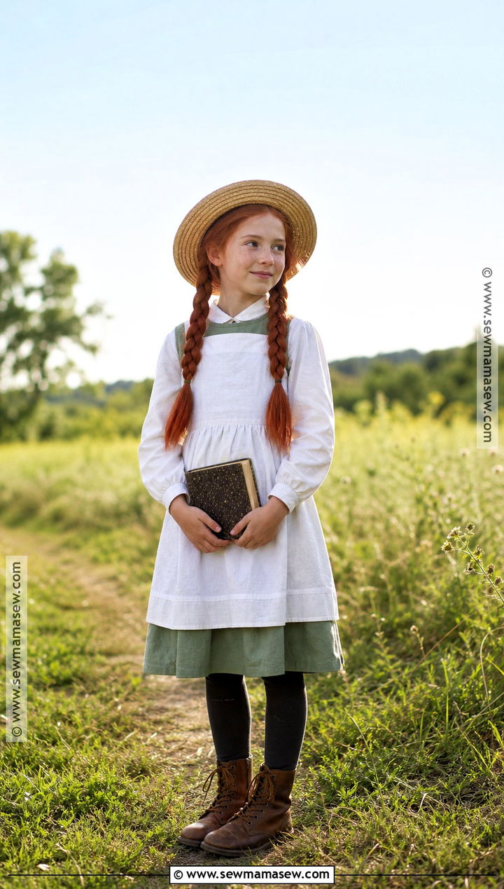 Anne Of Green Gables Costume With Pinafore - 40 book character costumes for kids