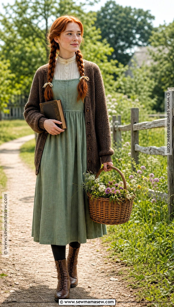 Anne Of Green Gables Costume With Pinafore - 30 ginger hair costume ideas