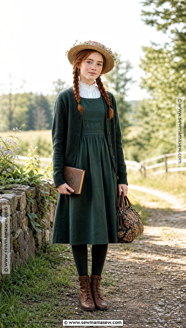 Anne Shirley Costume With Straw Hat - 45 world book day costumes