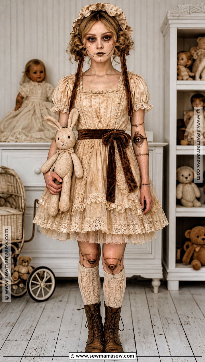 Antique Baby Doll Horror Costume - 40 horror costume ideas