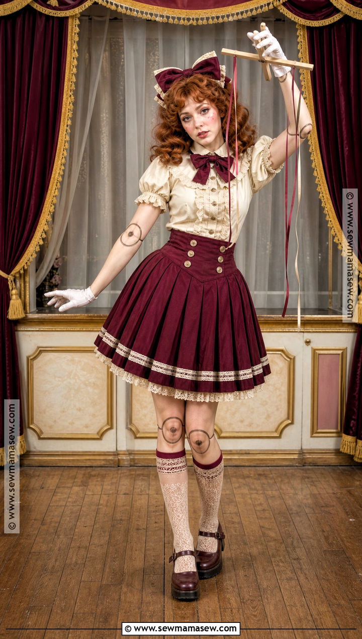 Antique Marionette Costume With Painted Joints - 35 spooky halloween costumes