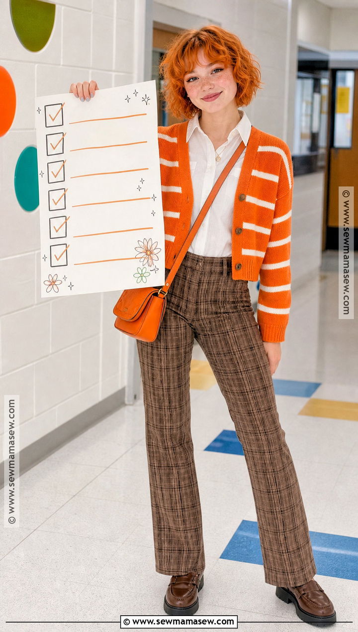 Anxiety Costume With Orange Outfit - 35 teen girl halloween costumes