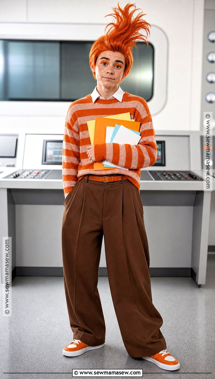 Anxiety Costume With Orange Sweater - 30 Inside Out Characters Costumes