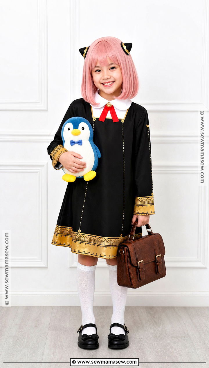 Anya Forger Anime Costume With Black Dress - 35 anime costume ideas