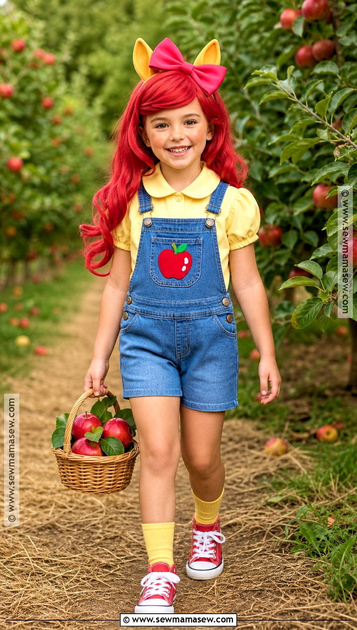 Apple Bloom Costume With Yellow Top And Red Bow - 30 mlp costume ideas