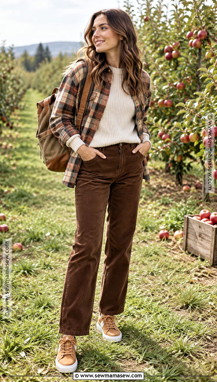 Apple Orchard Corduroy Pants Outfit - 25 Apple Orchard Outfit Fall Ideas