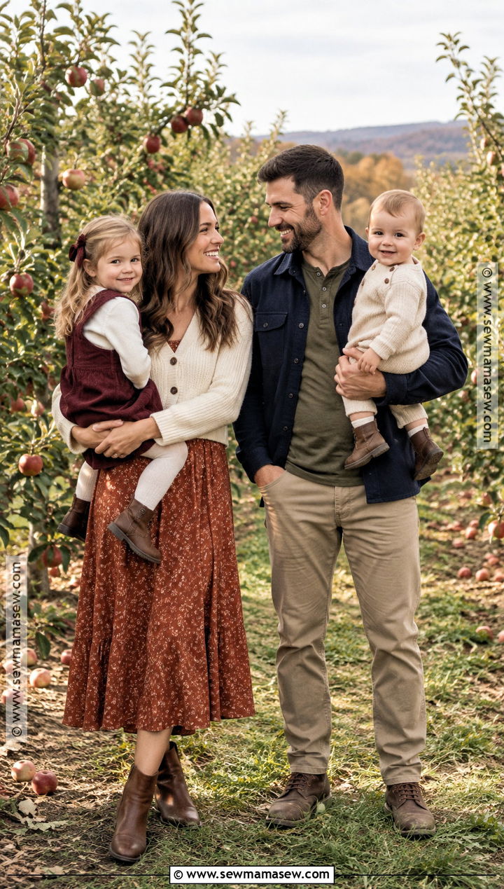 Apple Orchard Fall Family Photo Outfits - 25 fall family photo outfits