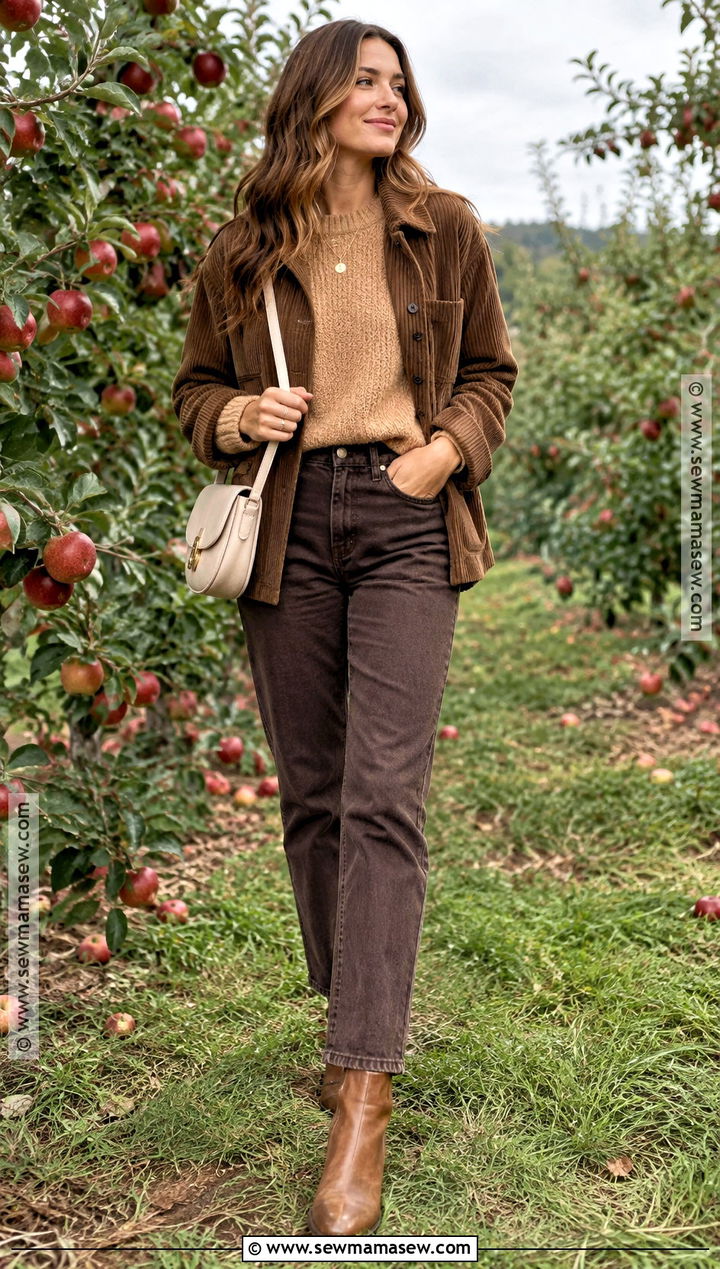 Apple Orchard Monochrome Brown Outfit - 25 Apple Orchard Outfit Fall Ideas