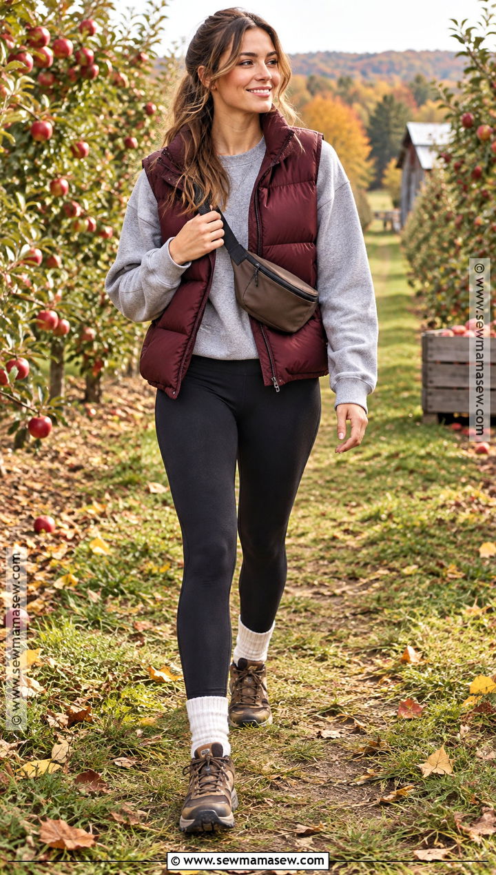 Apple Orchard Puffer Vest Outfit - 25 Apple Orchard Outfit Fall Ideas