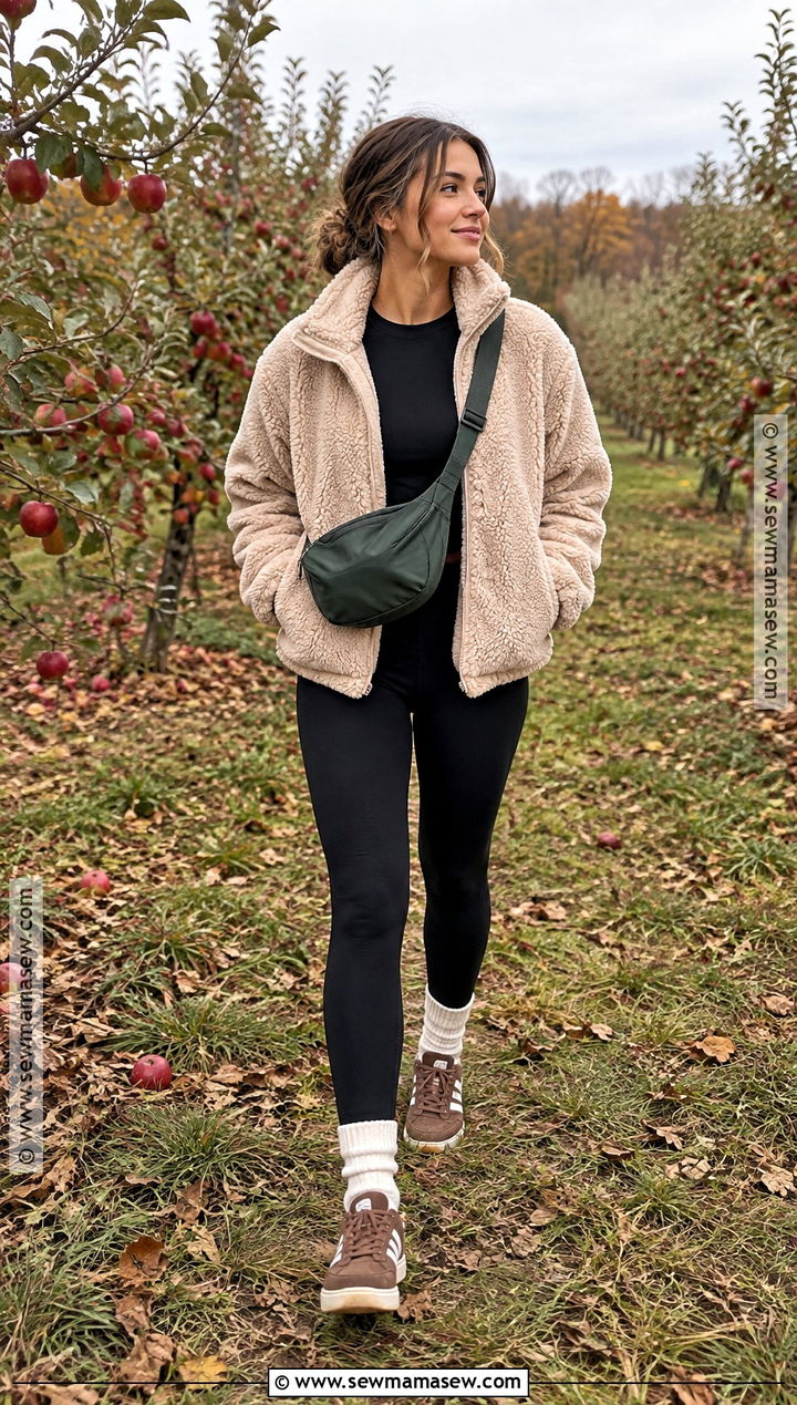 Apple Orchard Teddy Jacket Outfit - 25 Apple Orchard Outfit Fall Ideas