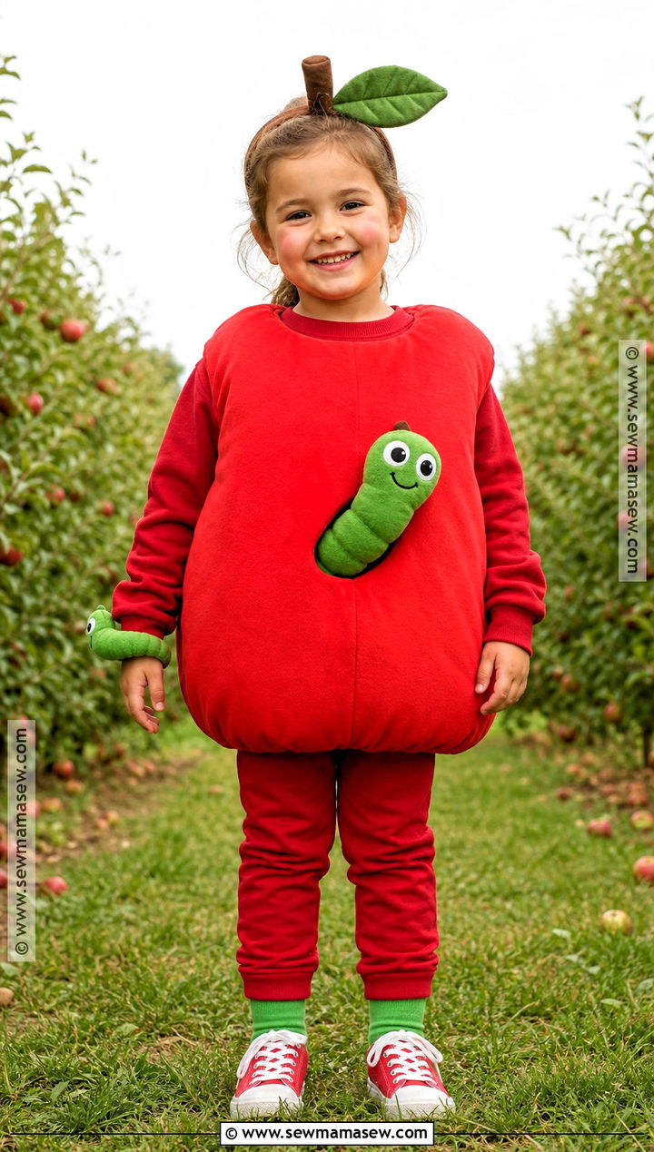 Apple With Worm Costume - 30 apple costume ideas for kids