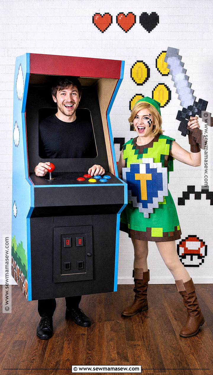Arcade Machine And Pixel Hero Duo Costume - 40 duo halloween costumes unique