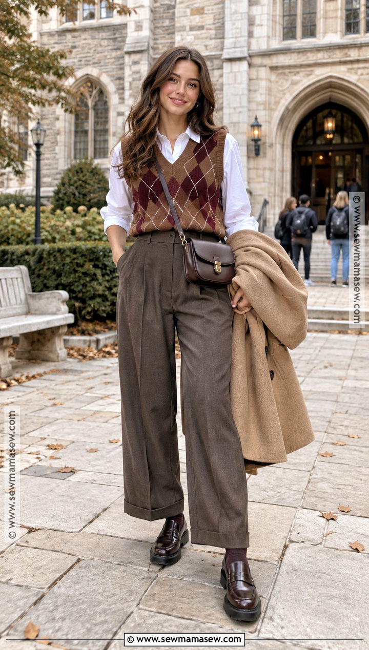 Argyle Sweater Autumn Outfit - 15 Style Autumn Ideas 2026