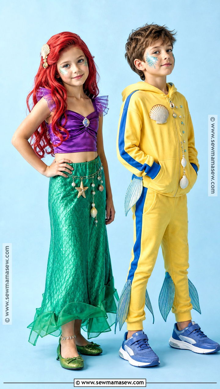 Ariel And Flounder Costume - 50 matching halloween costumes