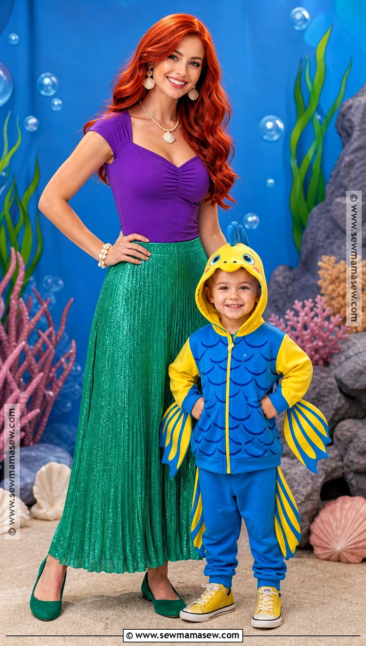 Ariel And Flounder Costume - 35 mommy and me halloween costumes