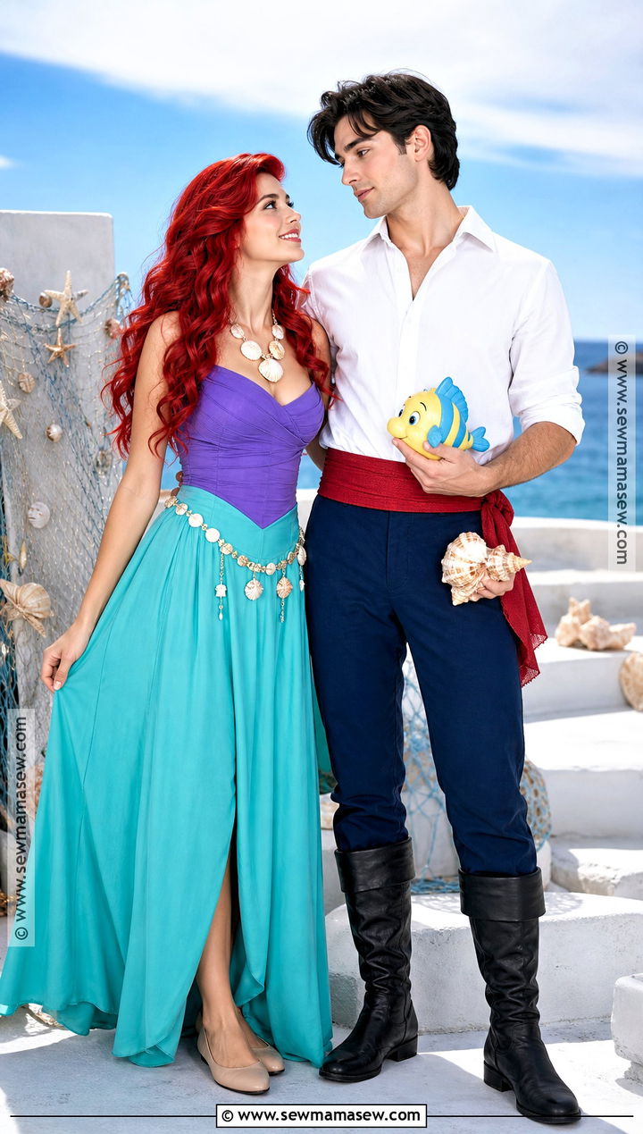 Ariel And Prince Eric Couple Costume - 30 Disney Halloween Costumes for Couples