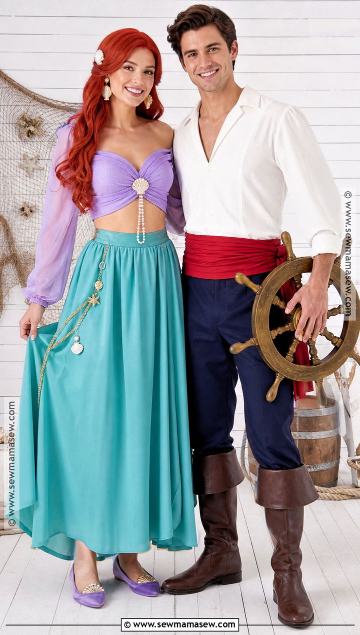 Ariel And Prince Eric Couples Costume - 35 cute couples costumes for halloween
