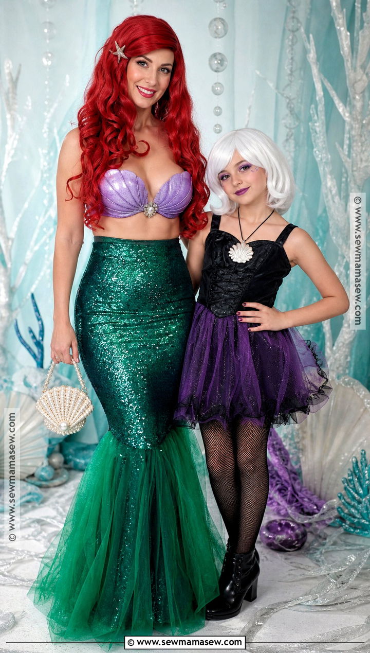 Ariel And Ursula Mom And Daughter Costume - 35 mom and daughter halloween costumes