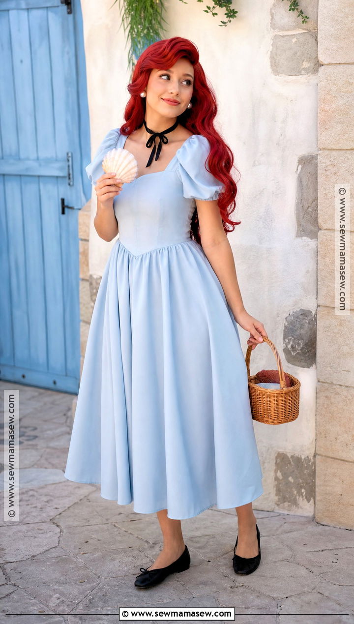 Ariel Blue Town Dress Costume - 30 blue dress costume ideas