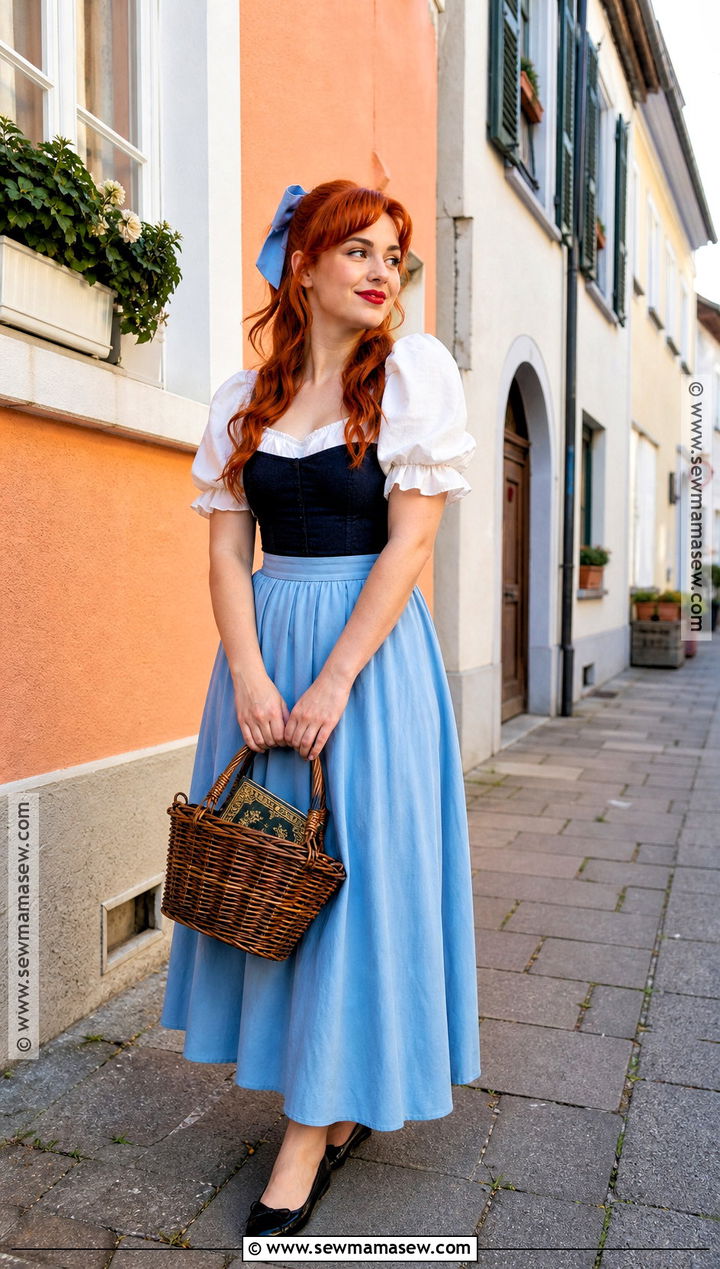 Ariel Blue Village Dress Costume - 40 disney princess halloween costumes