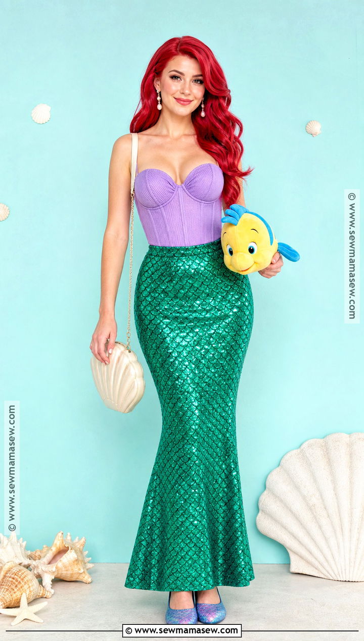 Ariel Mermaid Costume - 45 red hair halloween costumes