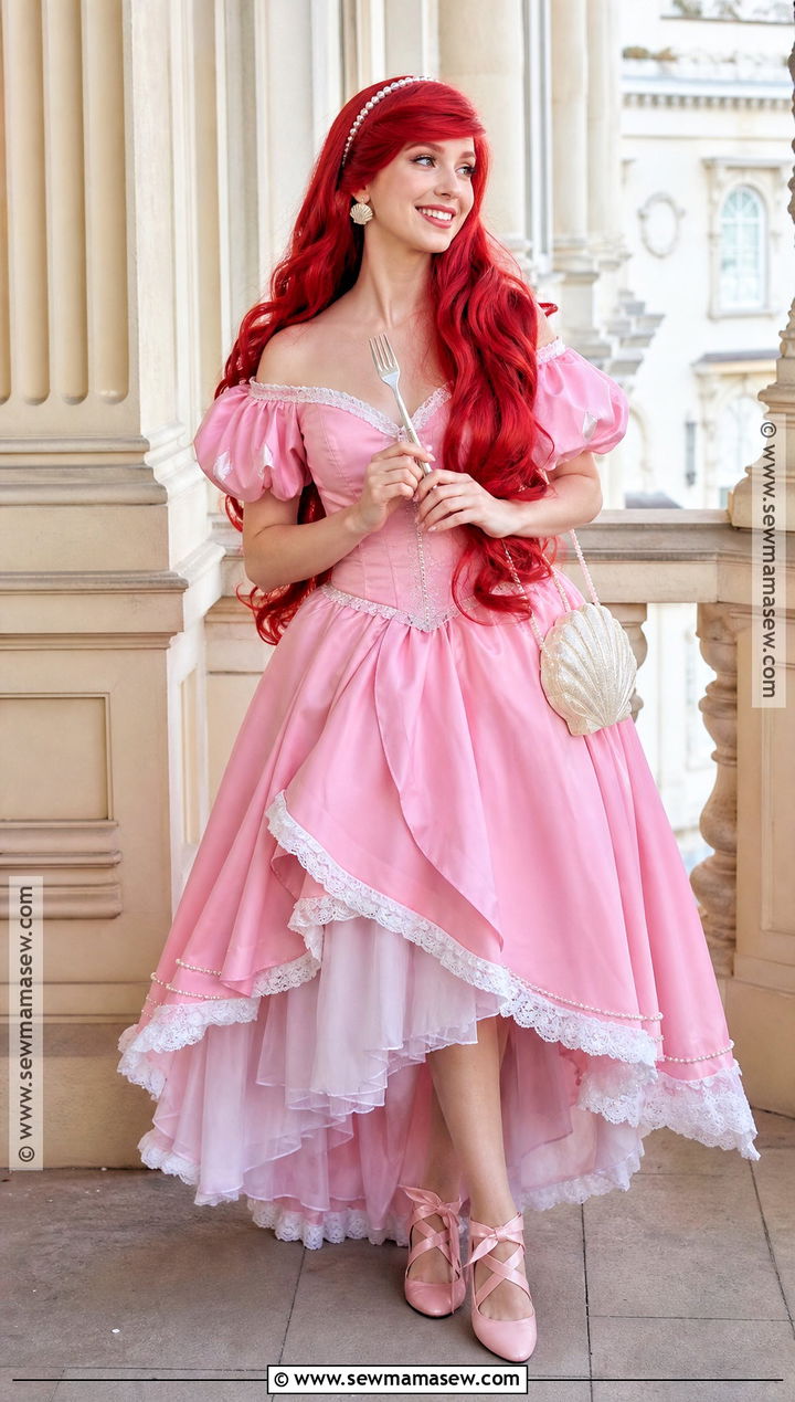 Ariel Princess Costume With Pink Ball Gown - 30 princess dress up ideas